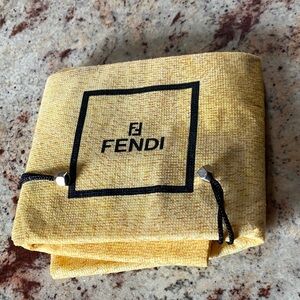 Fendi Yellow Drawstring Logo Dust Bag
